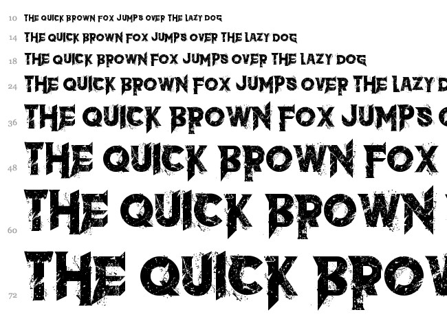 The Dark font waterfall
